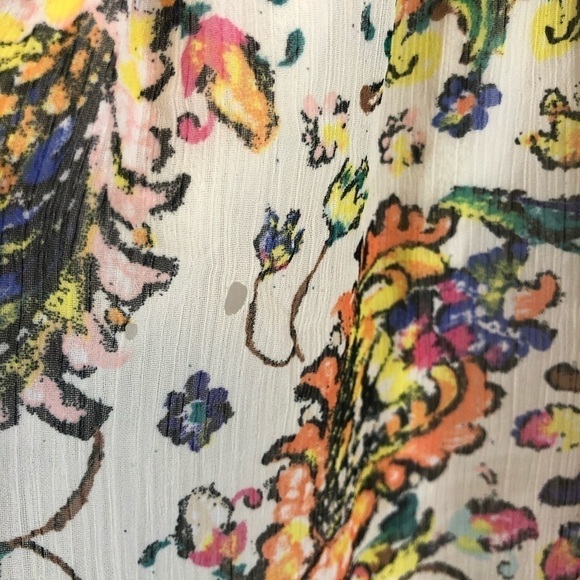 5/$25 Philosophy Off the Shoulder Floral Blouse S - Picture 4 of 5